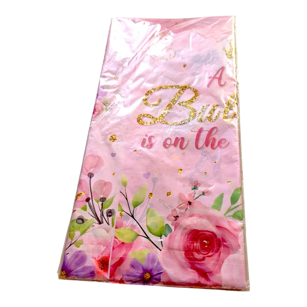 Baby Girl Pink Gold Baby Shower Photo Backdrop A Litte Butterfly Theme 5ft x 3ft